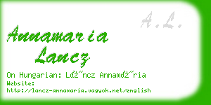 annamaria lancz business card